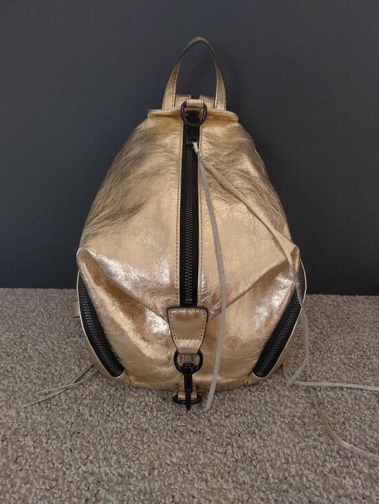 Rebecca Minkoff Julian Mini Backpack - Metallic Gold Leather - Designer Bag main image 6